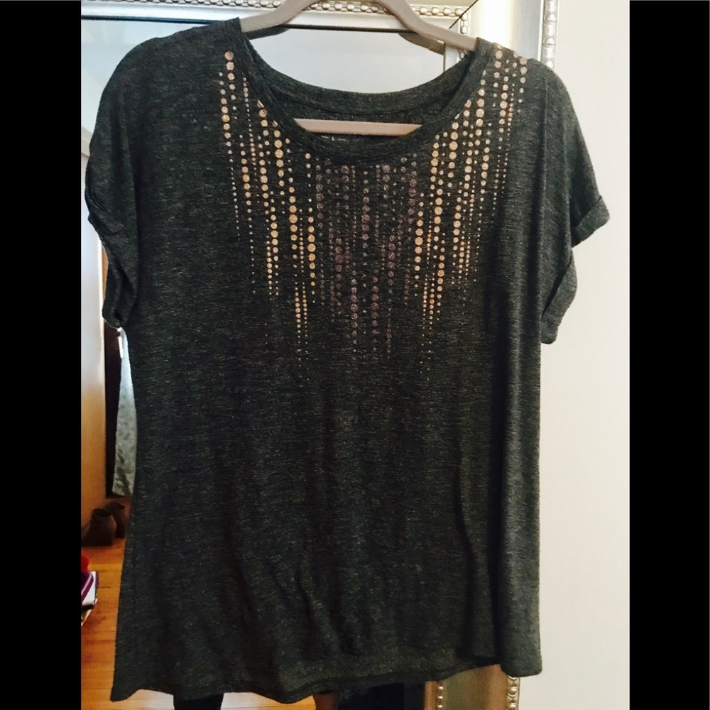 Gorgeous sparkle gold and cream color tshirt